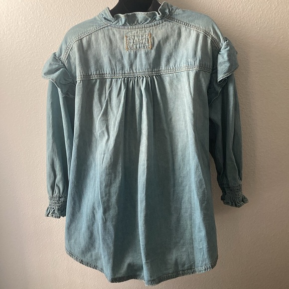 Free People Women's Louise Denim Top - Picture 2 of 3